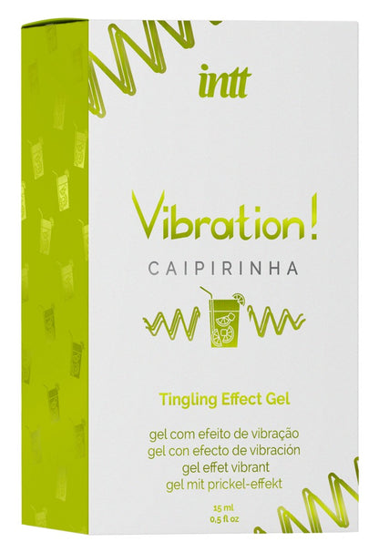 Verpackung des intt Vibration Caipirinha Stimulationsgels mit fruchtigem Cocktail-Aroma