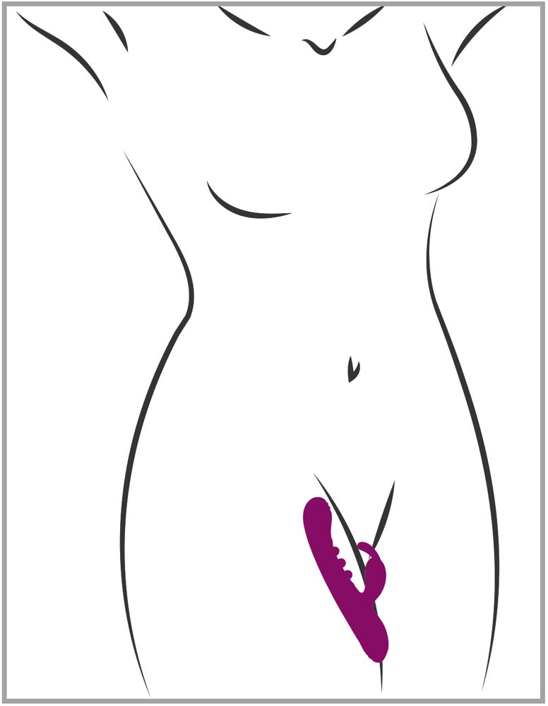 Diskrete Illustration zur Anwendung des Javida Vibrators