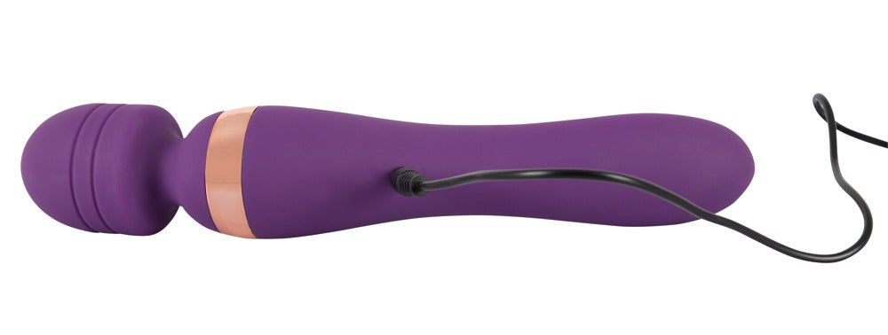 Javida Double Massager Vibrator liegend Detailansicht flexibles Design