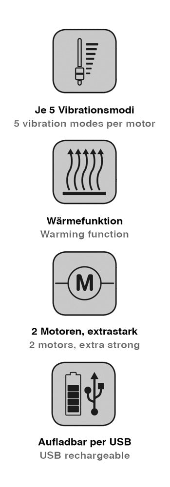 Funktionsübersicht mit Vibrationsmodi und Wärmefunktion