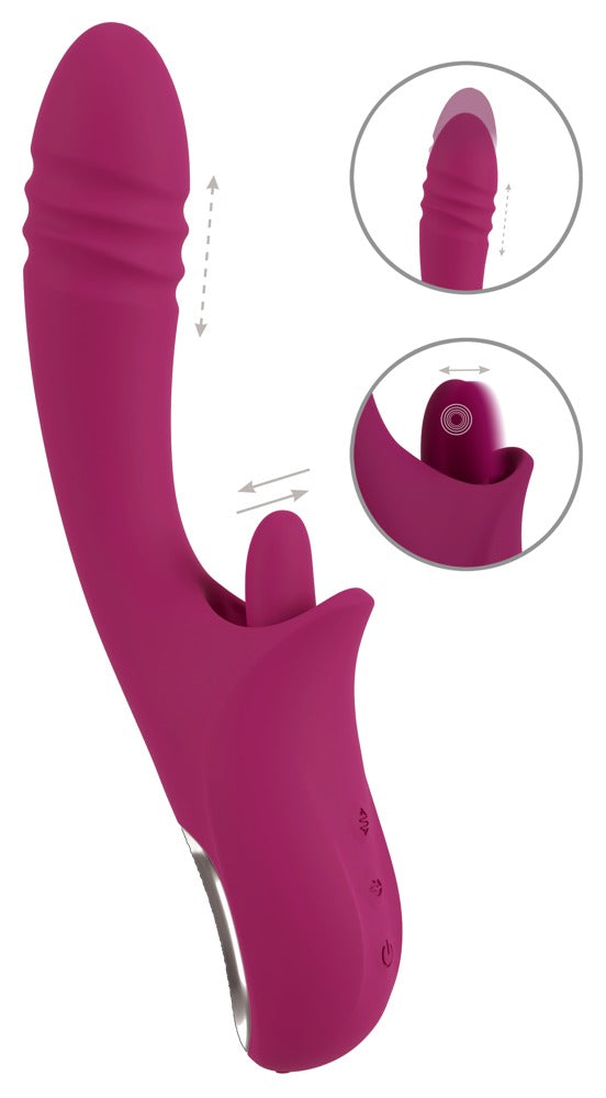 Javida Licking & Thrusting Vibrator Gesamtansicht in Lila