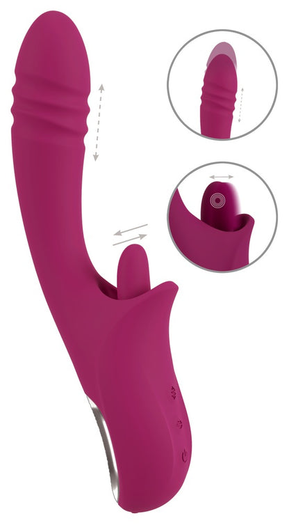 Javida Licking & Thrusting Vibrator Gesamtansicht in Lila