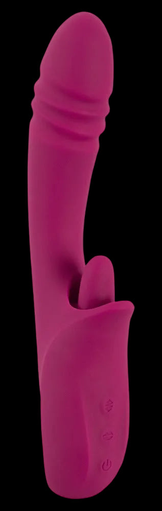 Javida Licking & Thrusting Vibrator Seitenansicht ergonomisches Design