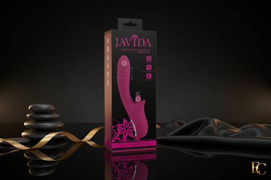 Verpackung Vorderseite Javida Licking & Thrusting Vibrator