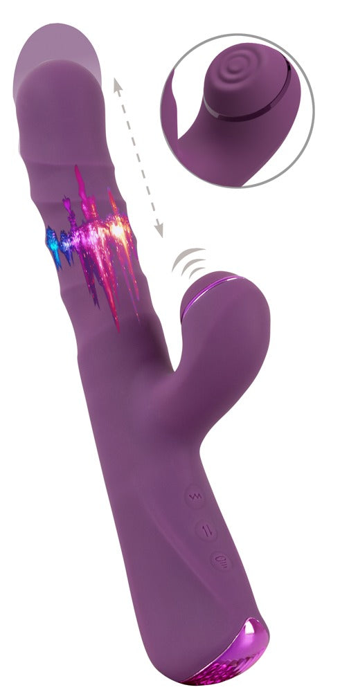 Javida 3 Function Rabbit Vibrator mit Stoß- und Klopffunktion in Lila