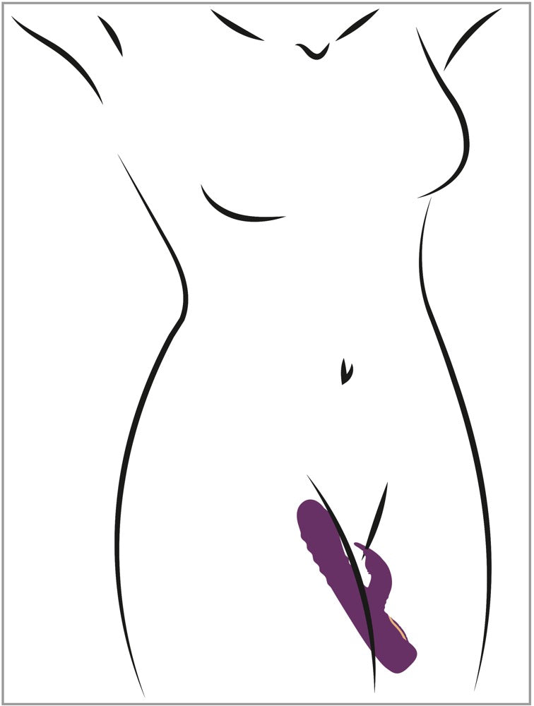 Grafische Darstellung der Anwendung des Rabbit Vibrators