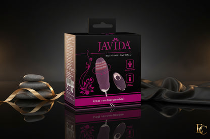 Produktverpackung des Javida Rotating Love Ball von vorne