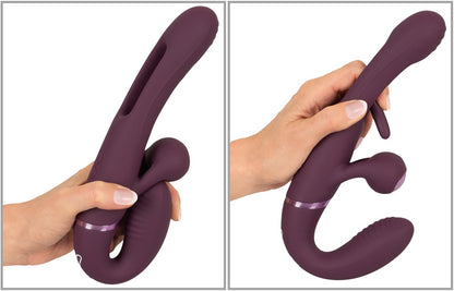 Strapless Vibrator wird komfortabel in der Hand gehalten