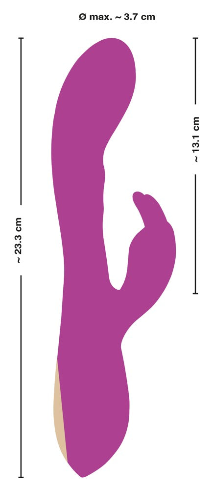 Frontansicht des Javida Thumping Rabbit Vibrators in Lila