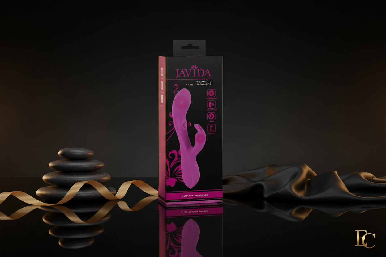Produktverpackung des Javida Thumping Rabbit Vibrators Vorderseite