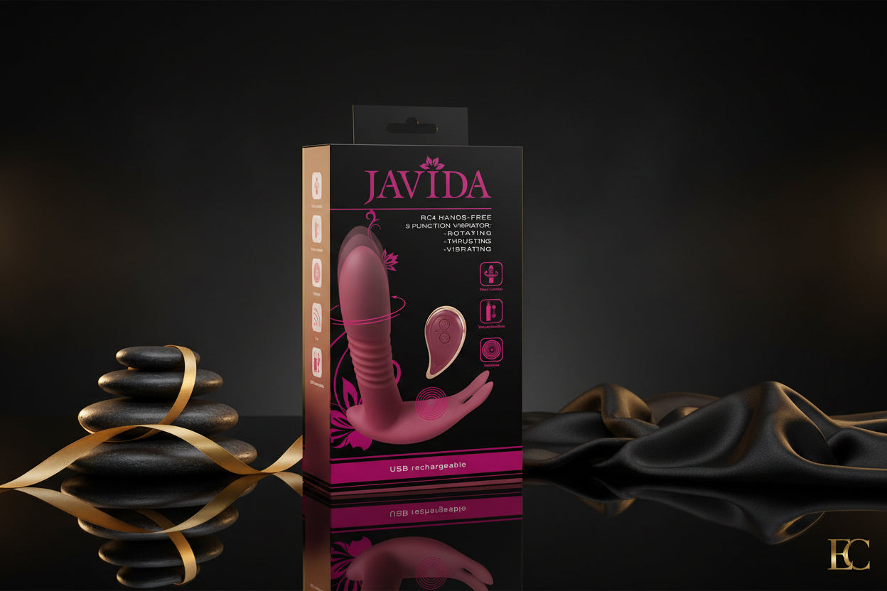 Verpackung Vorderseite Javida RC Hands-free Vibrator