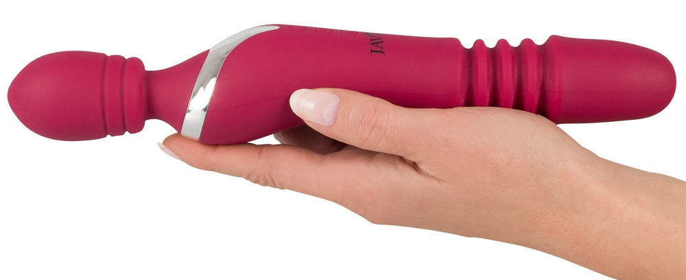 Javida Warming Thrusting Vibe Massagestab rot Anwendung Darstellung