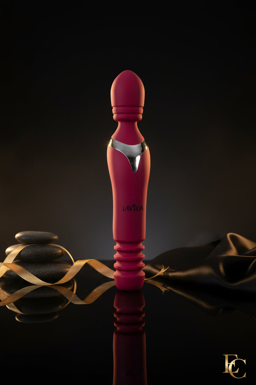 Javida Warming Thrusting Vibe Massagestab rot Frontansicht