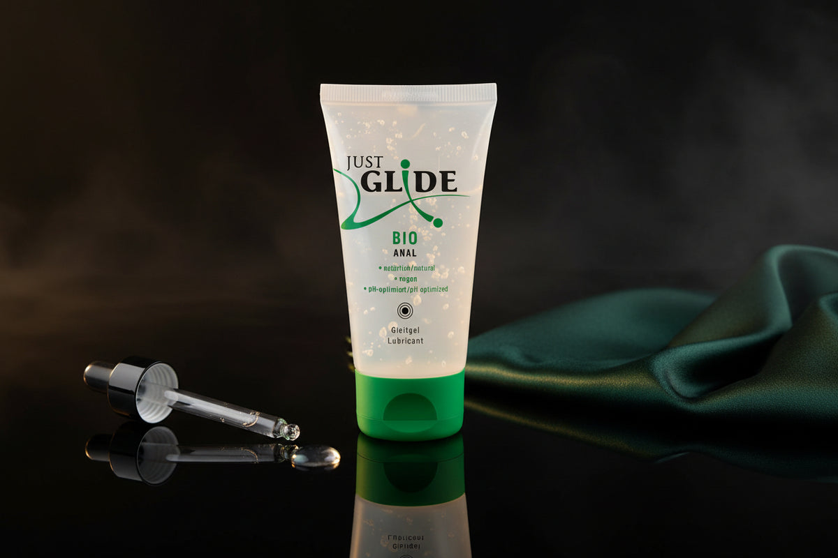 Just Glide Bio Anal Gleitgel in umweltfreundlicher Verpackung