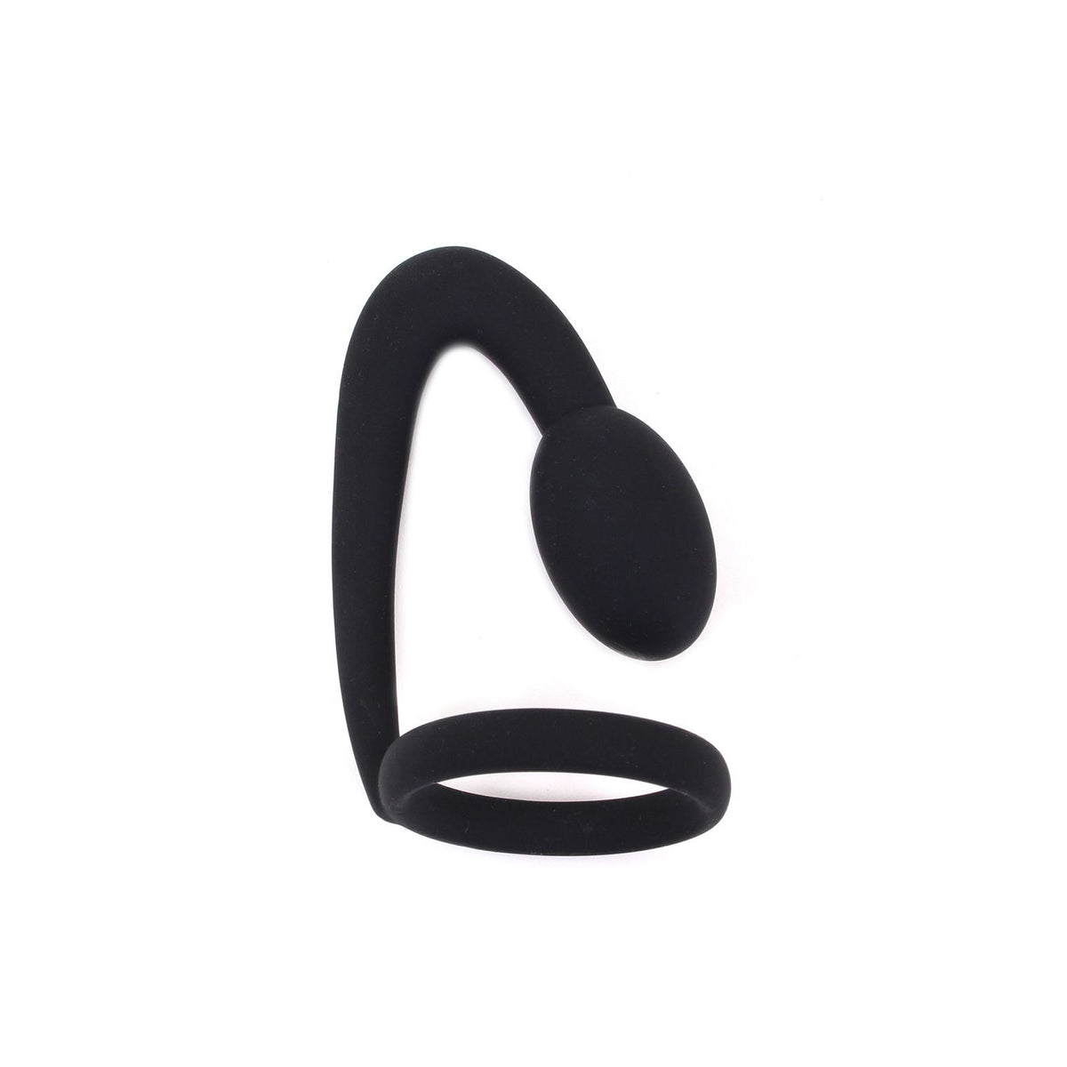 KIOTOS X Silicone Anal Lock in Schwarz mit aufrecht positioniertem Ring und Plug