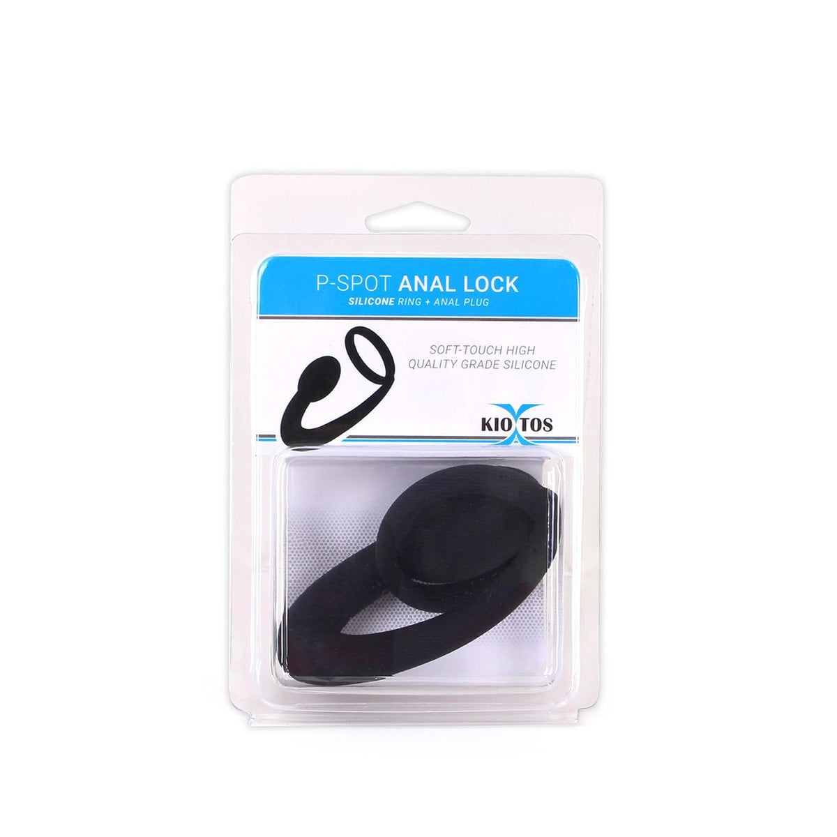 KIOTOS X Silicone Anal Lock in tiefem Schwarz in der Originalverpackung