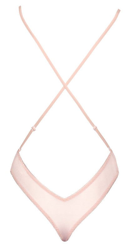 Kissable Body in Zartrosé mit freiem Rücken und gekreuzten Trägern als Produktansicht von hinten