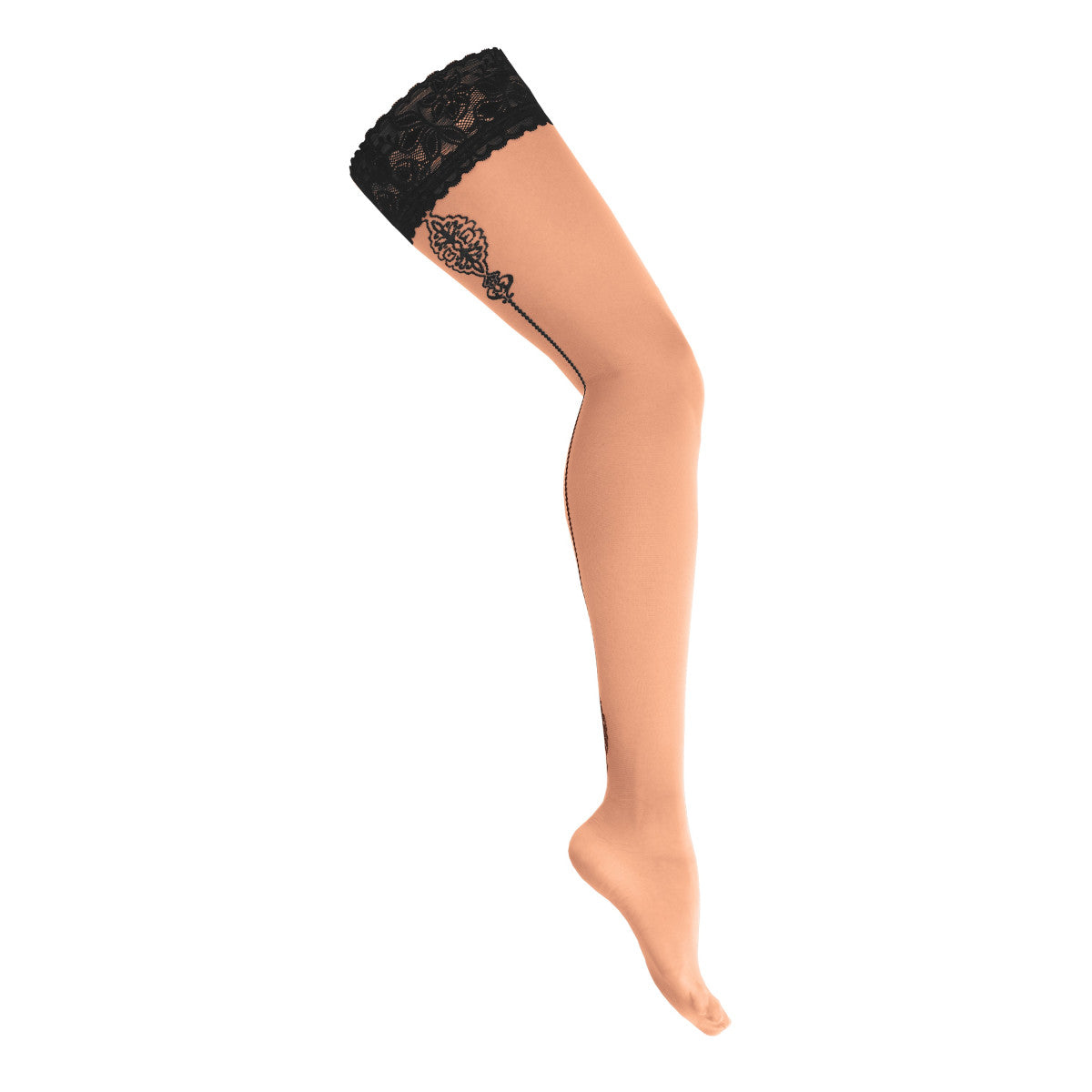 Kotek KO H022 hold ups nocciola-black 20den - Produktansicht 3