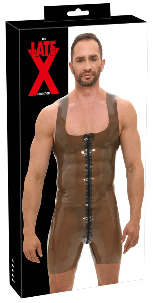 Verpackung des Late X Smoke Latex-Bodys für Herren in rauchgrauer Semi-Transparenz
