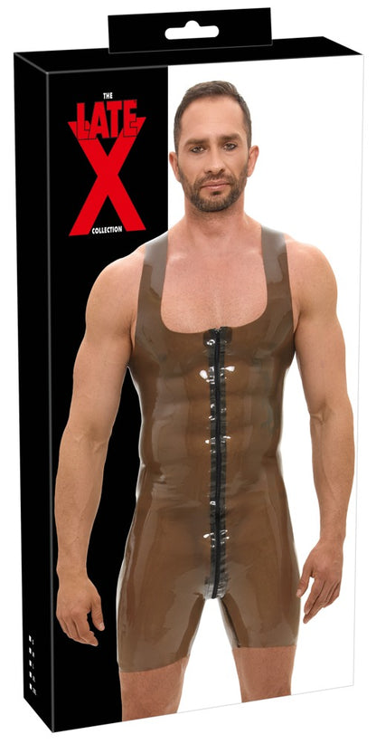 Verpackung des Late X Smoke Latex-Bodys für Herren in rauchgrauer Semi-Transparenz