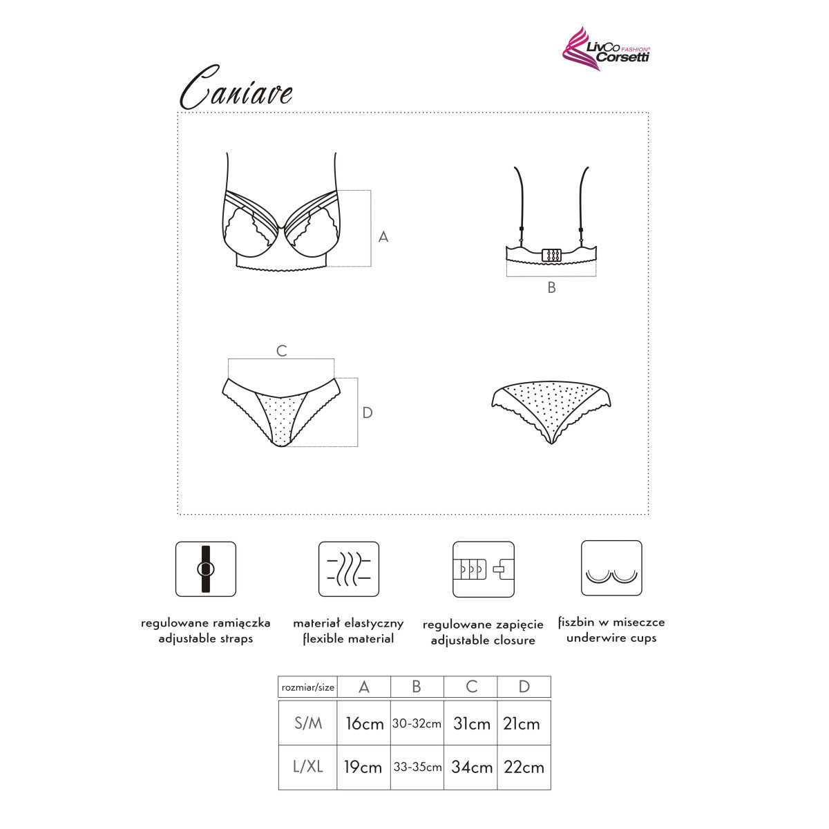 LivCo Corsetti Fashion LC Canivae 2pcs set black - Produktansicht 5