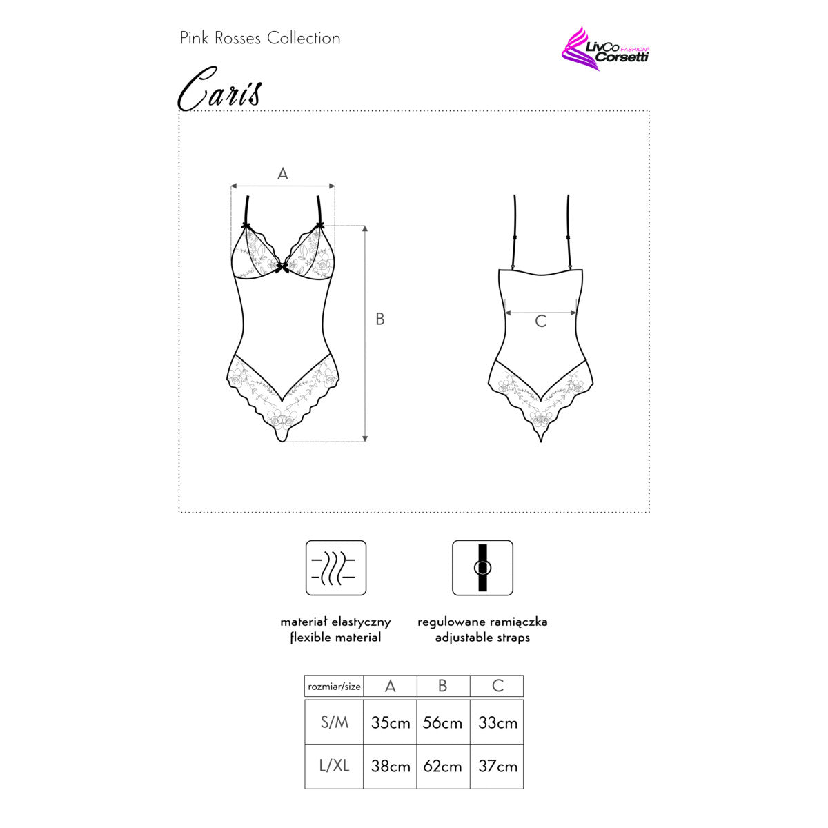 LivCo Corsetti Fashion LC Caris body black-purple - Produktansicht 5