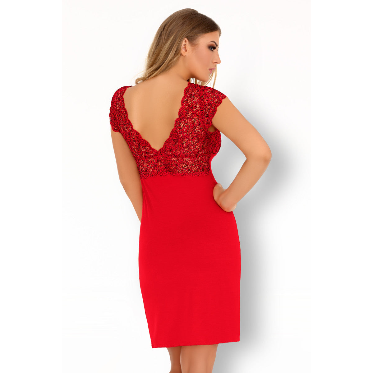 LivCo Corsetti Fashion LC Crossina chemise red - Produktansicht 2