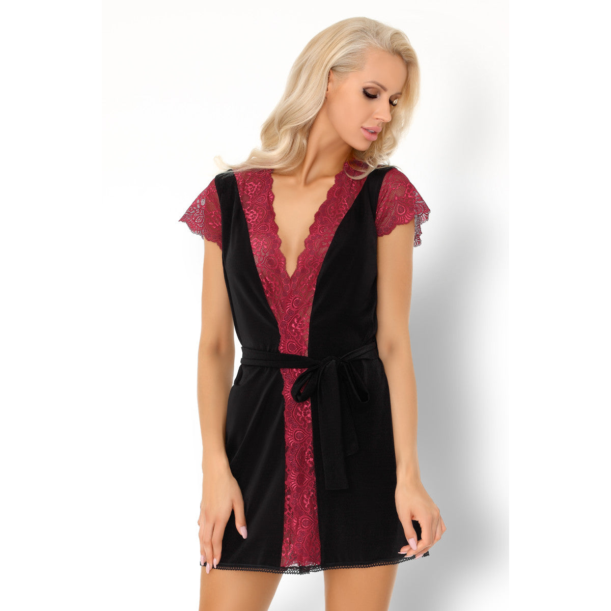 LivCo Corsetti Fashion LC Kumiko dressing gown black-purple - Produktansicht 1
