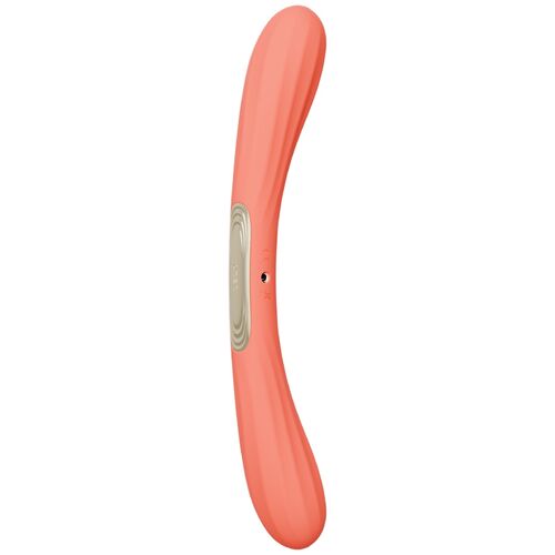 Seitenansicht des LELO Boomerang Doppelvibrators aus Silikon