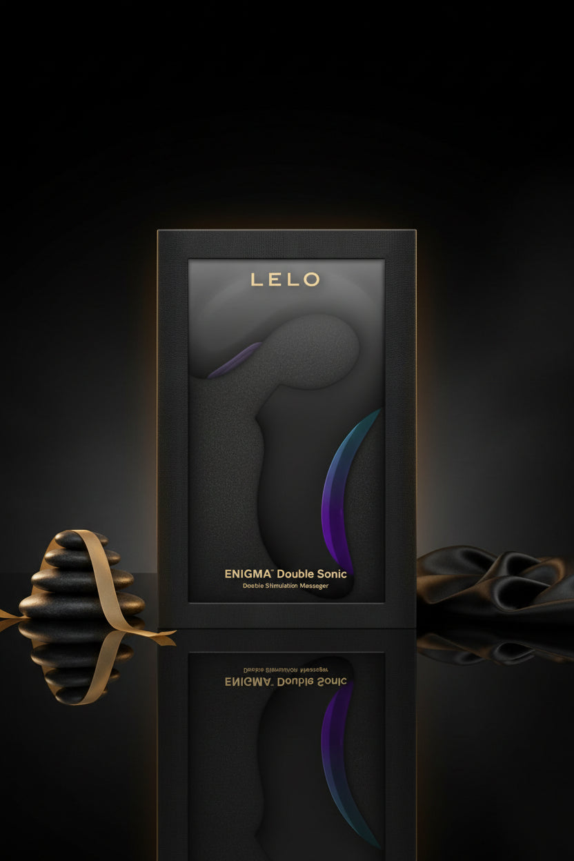 LELO ENIGMA Double Sonic Luxusverpackung Seitenansicht