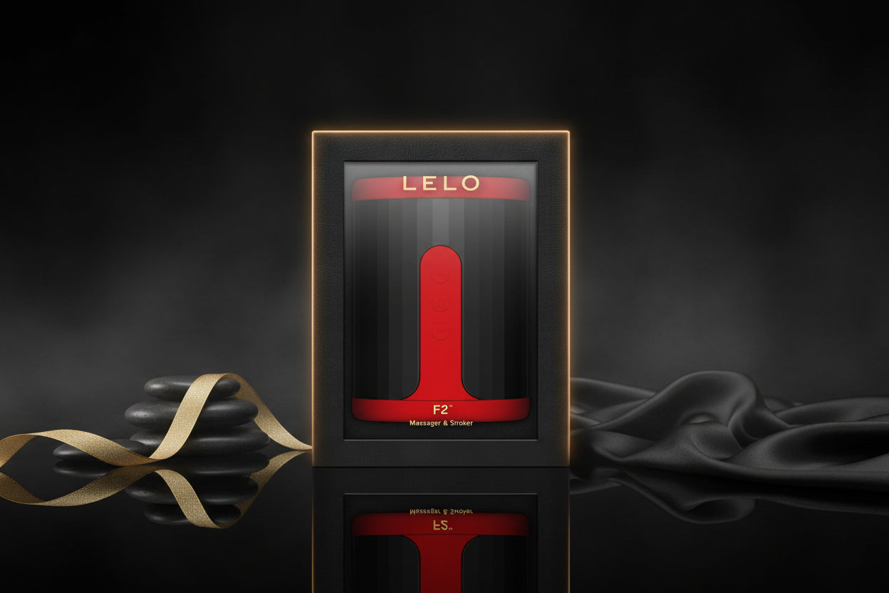 LELO F2S Verpackung in Rot im hochwertigen Design