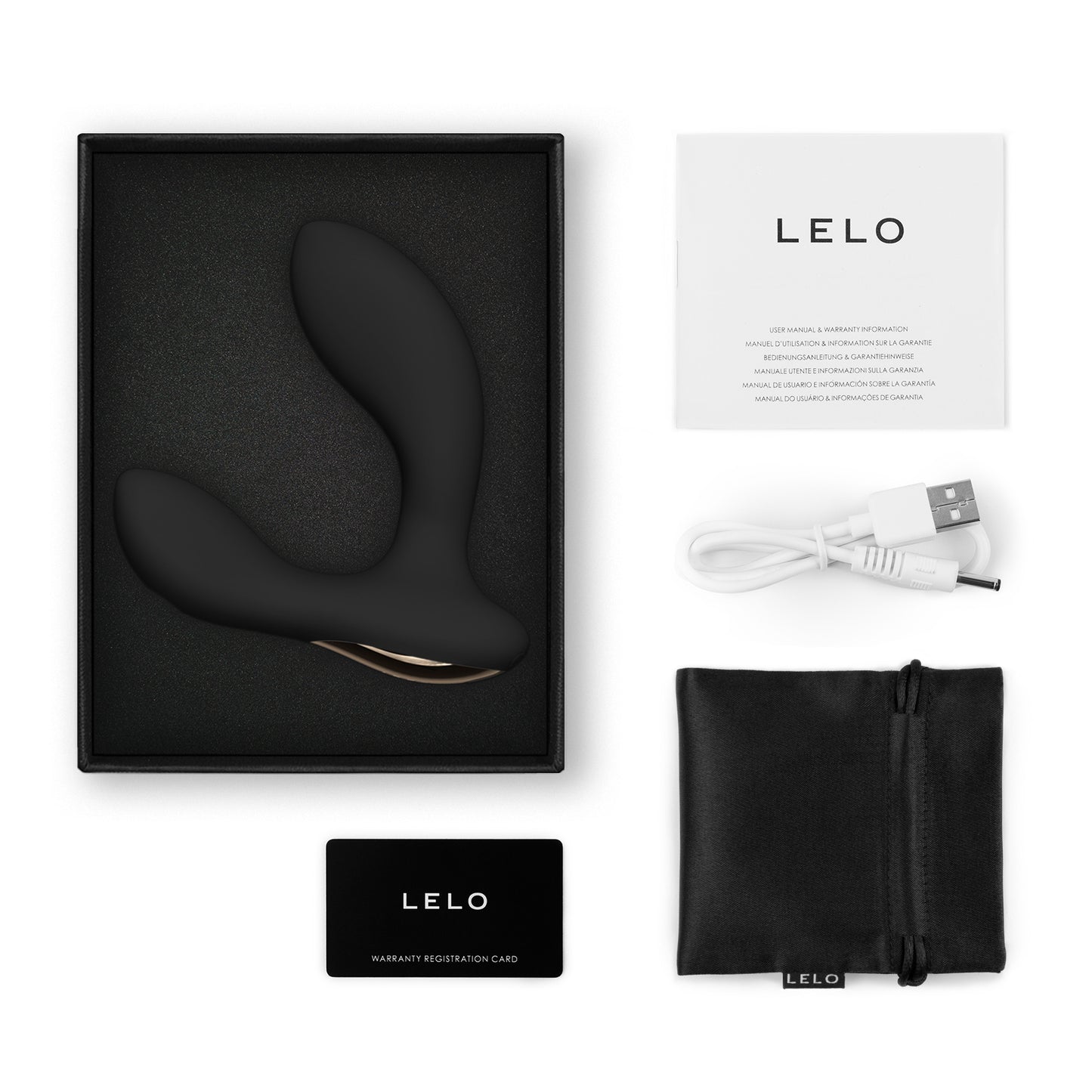 LELO Hugo 2 Lieferumfang mit Zubehör und Aufbewahrung