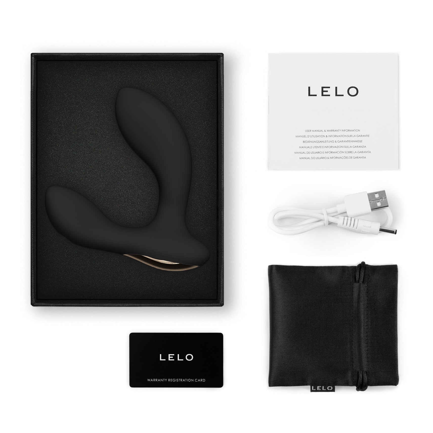 LELO Hugo 2 Lieferumfang mit Zubehör und Aufbewahrung