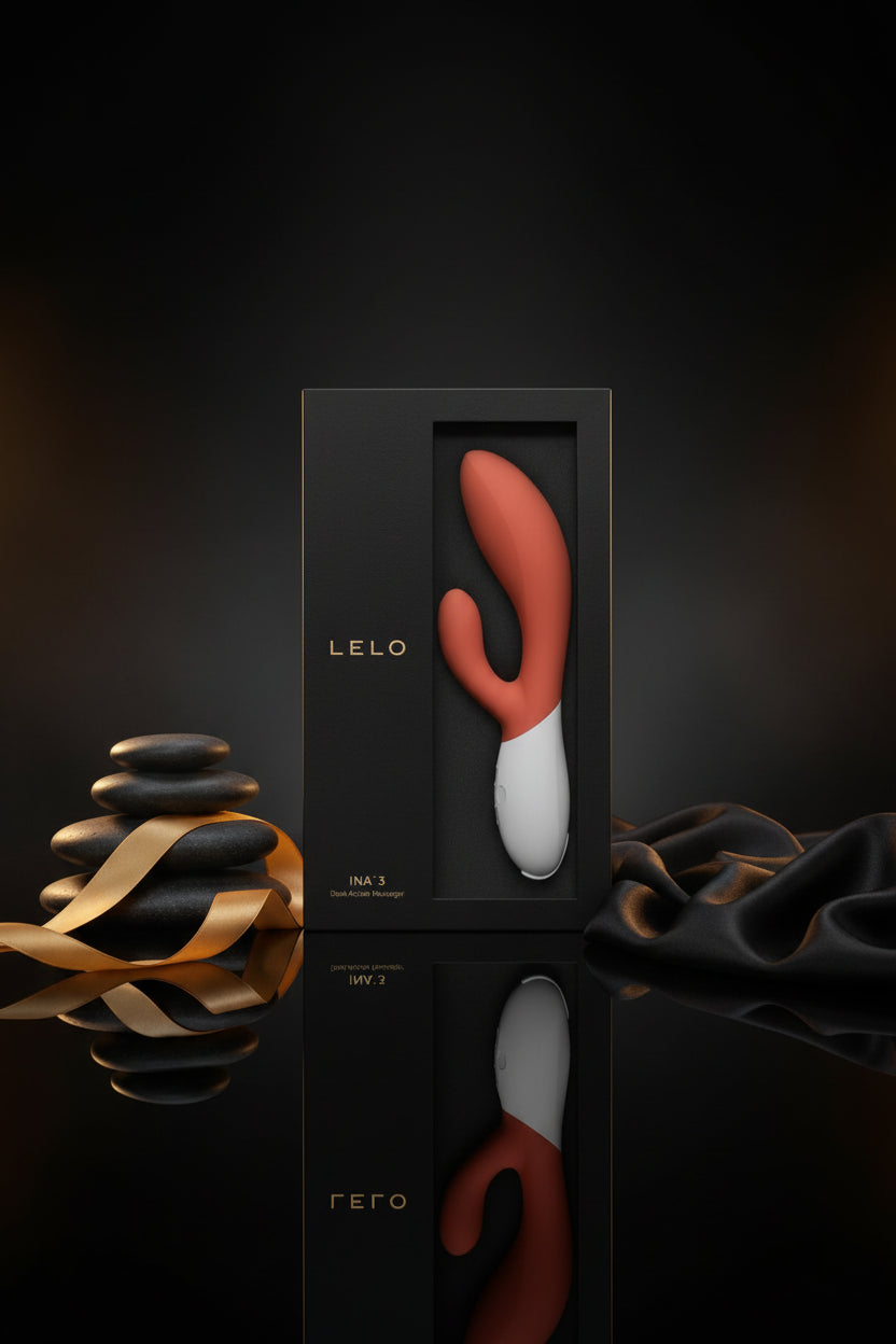 LELO INA 3 Premium Vibrator in Koralle mit Verpackung