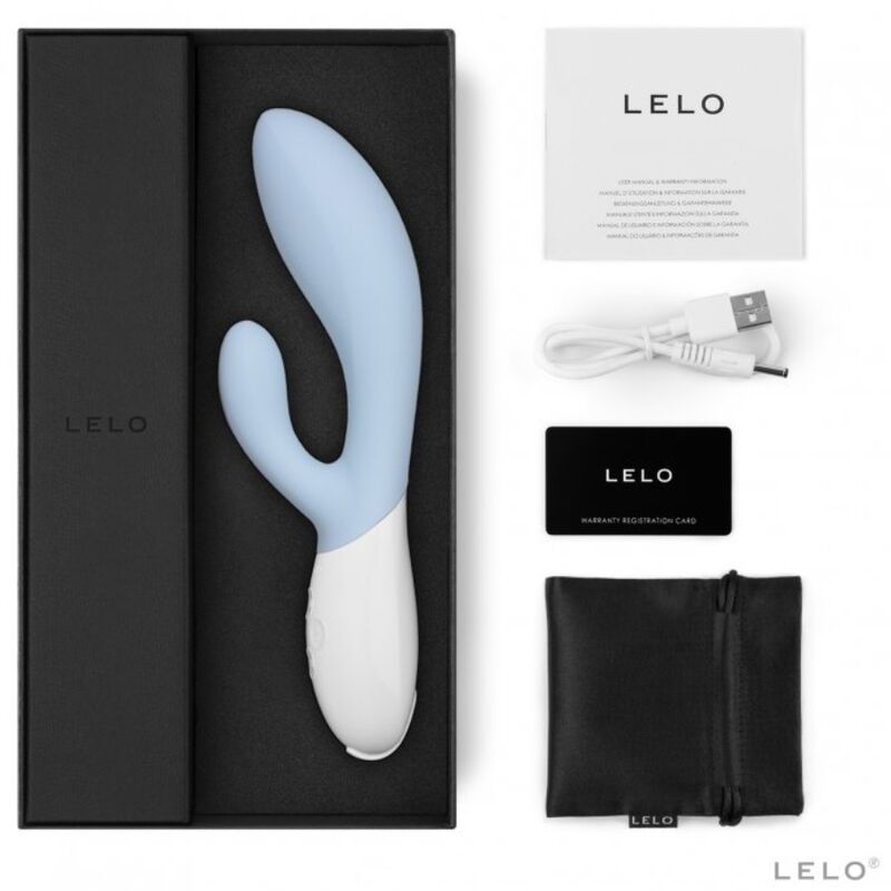 LELO INA 3 Verpackung mit Zubehör und Ladeelementen