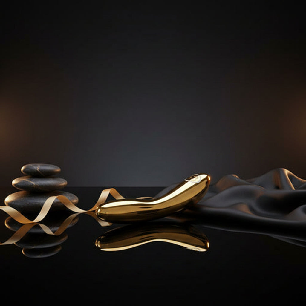 LELO INEZ 24 Karat Gold Vibrator mit geschwungener Form und hochwertiger Goldoberfläche