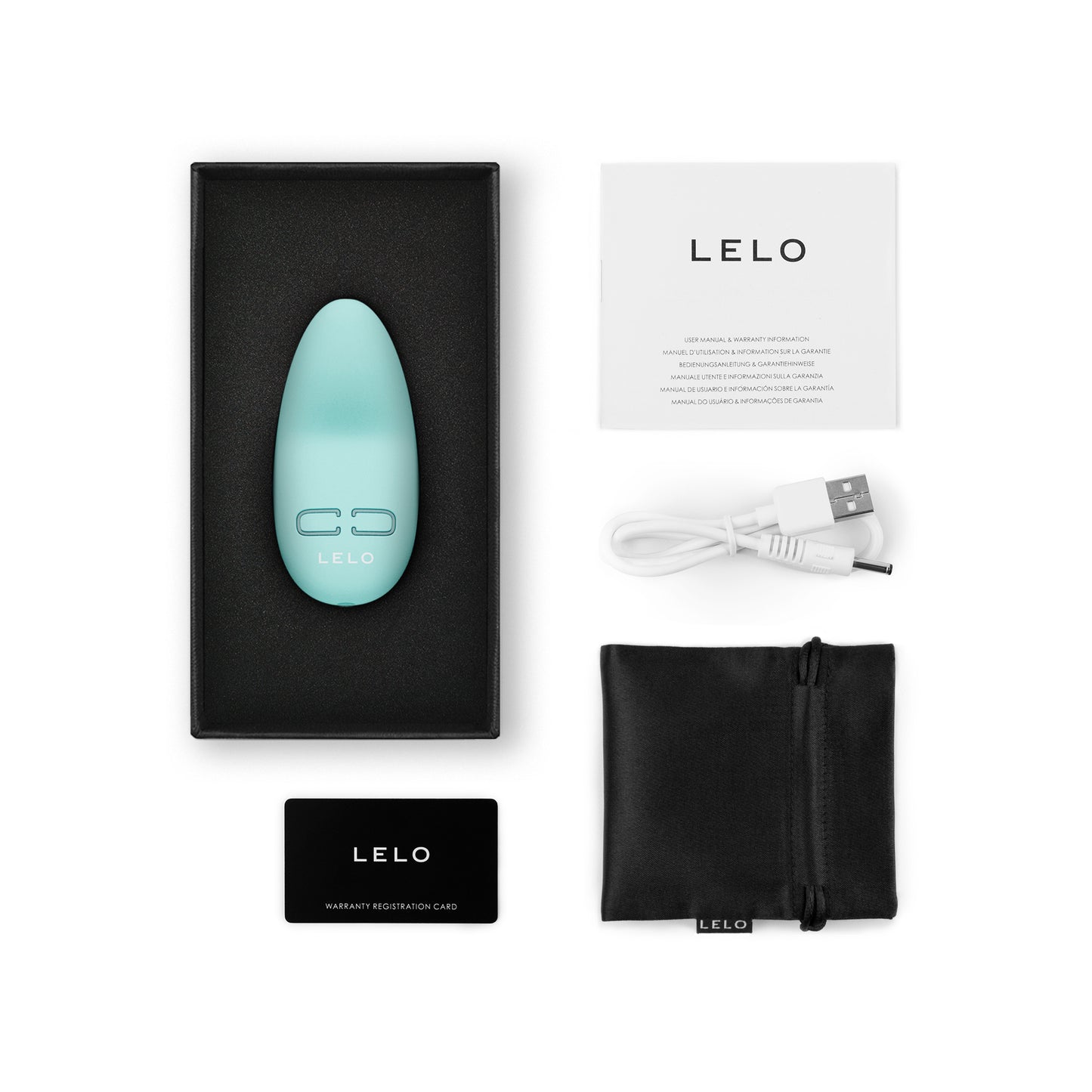 LELO Lily 3 Auflegevibrator mit Verpackung und Zubehör