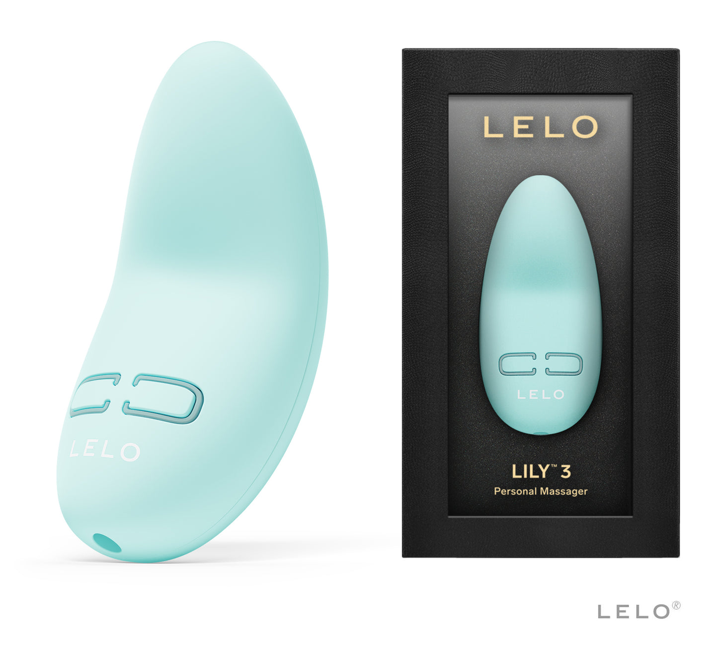LELO Lily 3 Auflegevibrator in Türkis – kompakte Frontansicht
