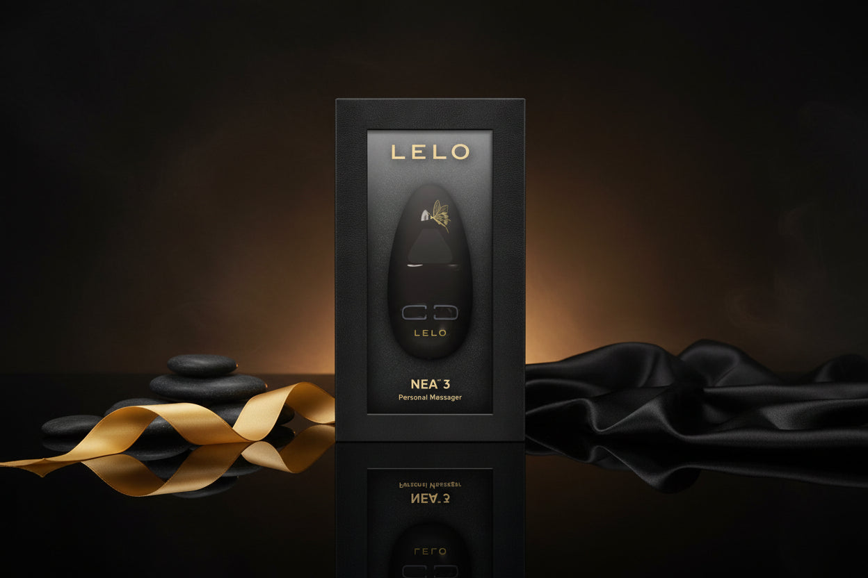 LELO NEA 3 Auflegevibrator Verpackung in hochwertiger Darstellung