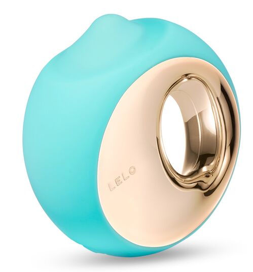 LELO ORA 3 luxuriöser Oralsex-Simulator mit elegantem türkis-goldenem Design