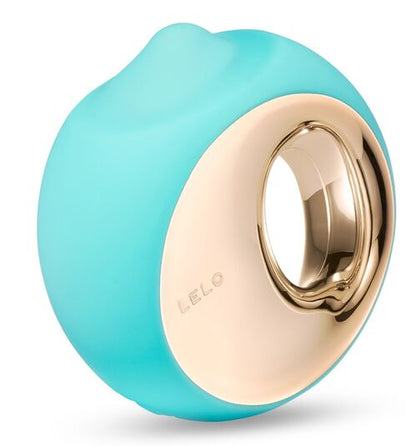 LELO ORA 3 luxuriöser Oralsex-Simulator mit elegantem türkis-goldenem Design