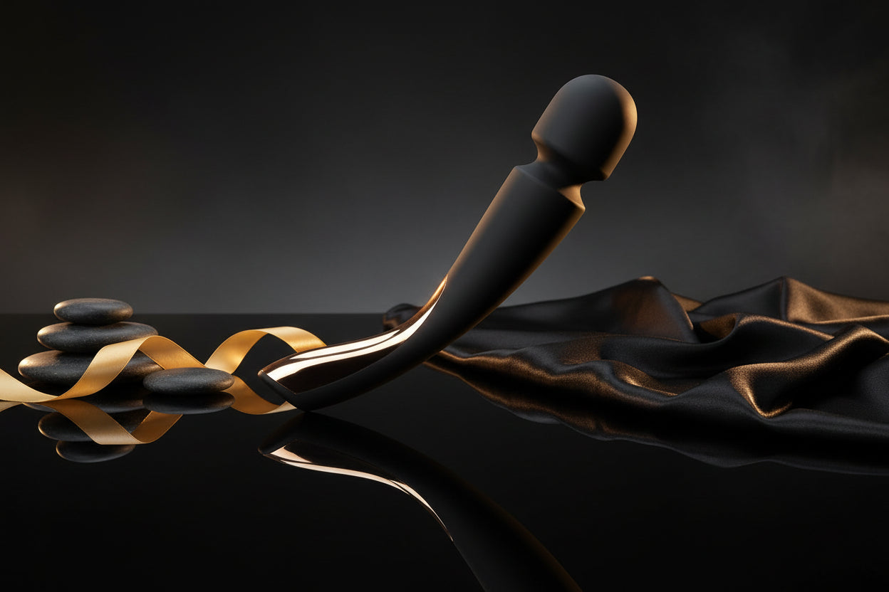 LELO Smart Wand 2 Large Massager in Schwarz – elegante Seitenansicht