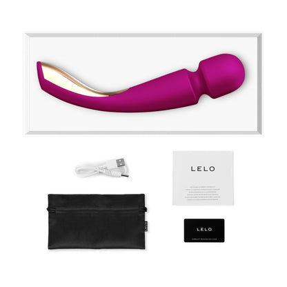 LELO Smart Wand 2 Large Massager – Produktset mit Zubehör und Verpackung