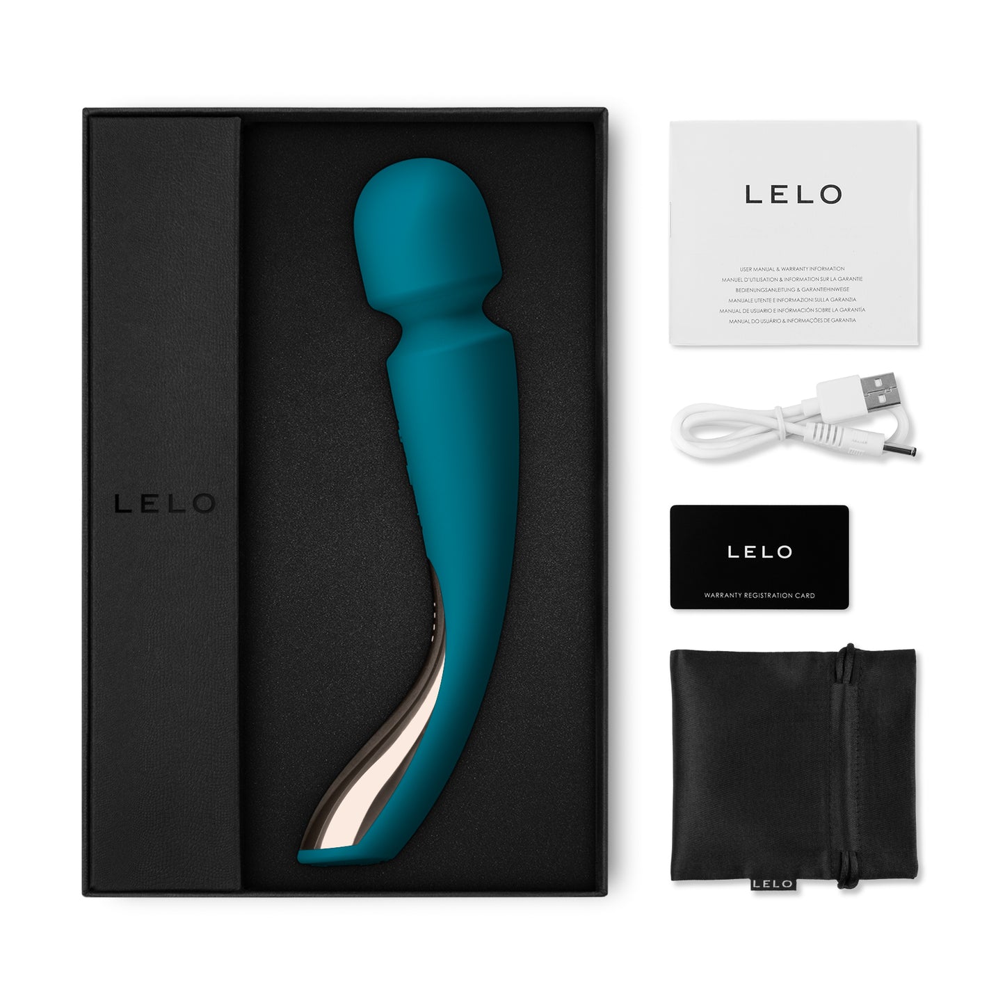 LELO Smart Wand 2 Medium Lieferumfang mit Zubehör – Premium Intimate Wellness Set