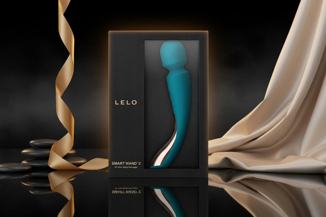 LELO Smart Wand 2 Medium in türkiser Variante in Verpackung – hochwertiges Wellness Produkt