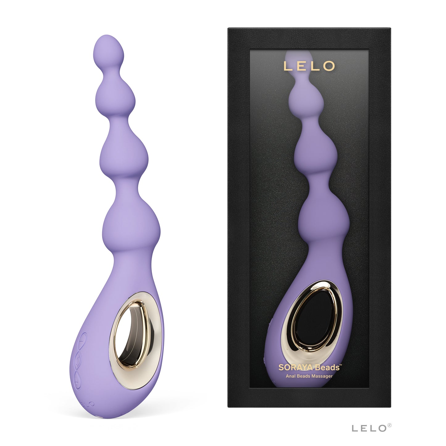 LELO Soraya Beads in Lila mit kaskadierender Perlenform und Bow-Motion Technologie