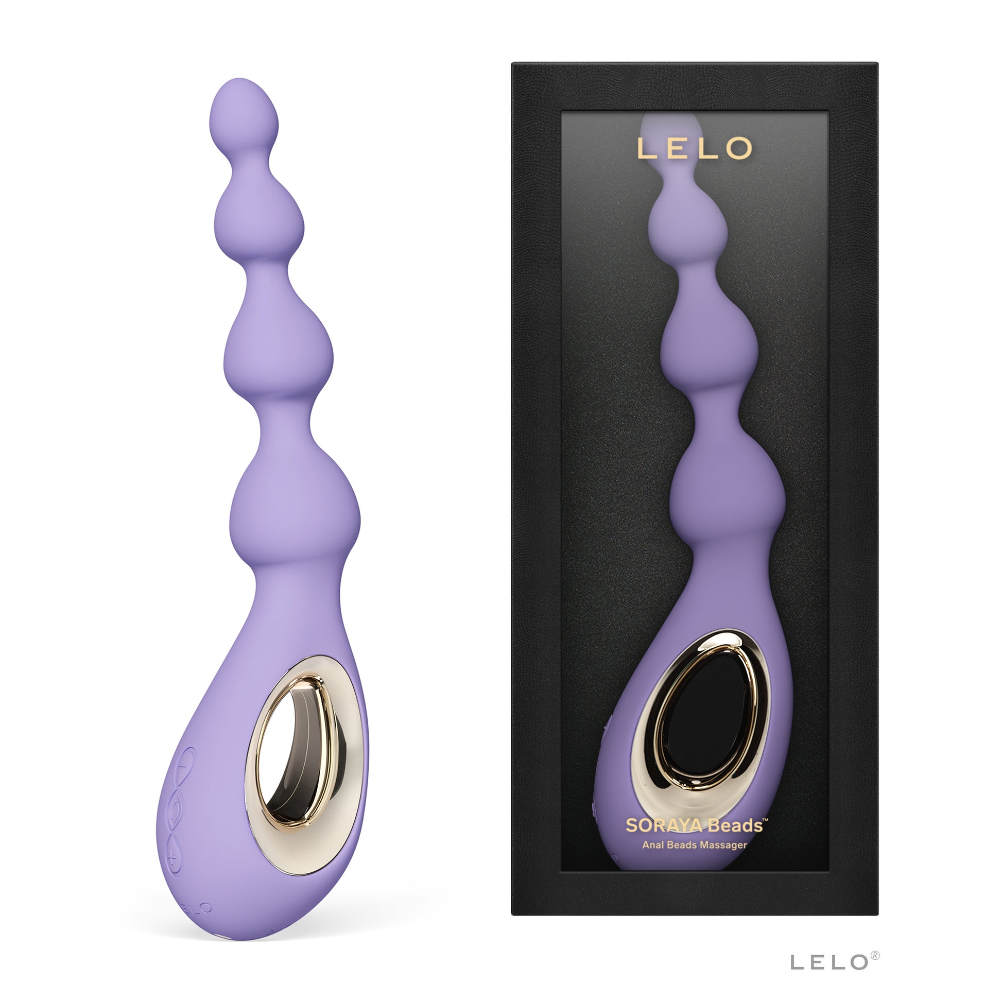 LELO Soraya Beads in Lila mit kaskadierender Perlenform und Bow-Motion Technologie