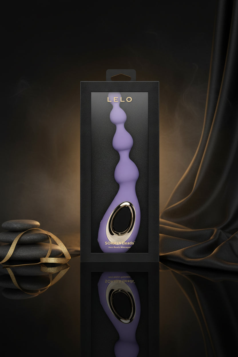 LELO Soraya Beads Produktverpackung Frontansicht in elegantem Schwarz