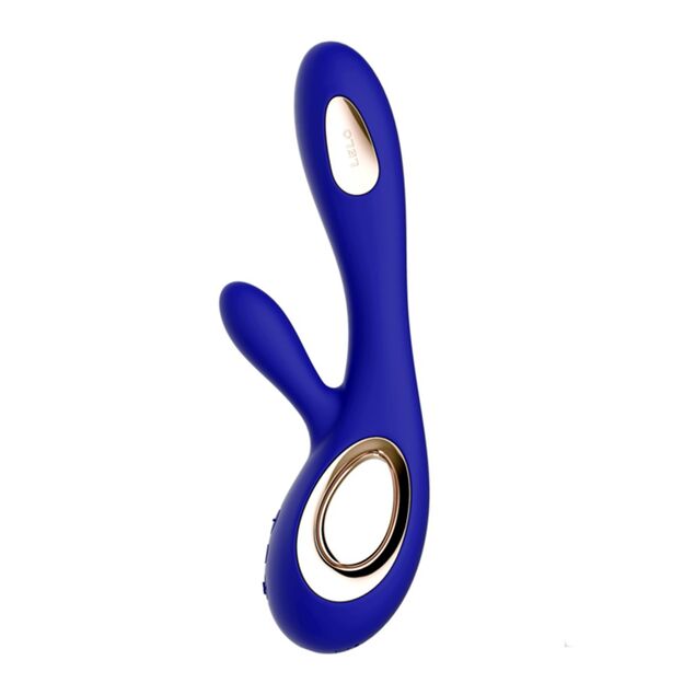 LELO Soraya Wave Rabbit Vibrator in Blau aus Premium Silikon als Freisteller