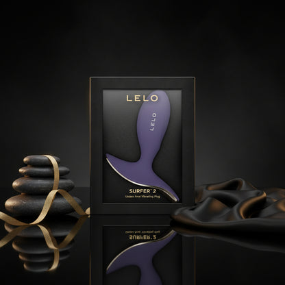 LELO SURFER 2 vibrierender Analmassager in lila Verpackung